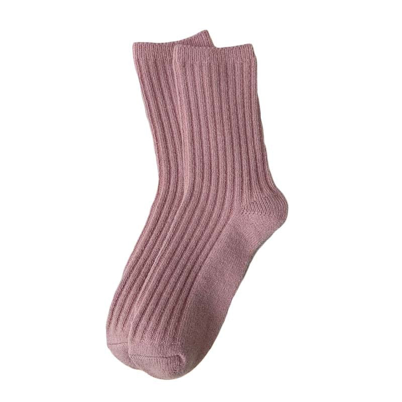 Winter Thicker Cashmere Wool Casual Solid Color Long Sock