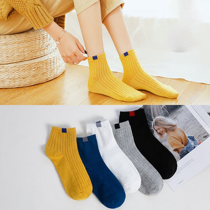 5 Pair Cartoon Feeling Boat Ankle Short Socks