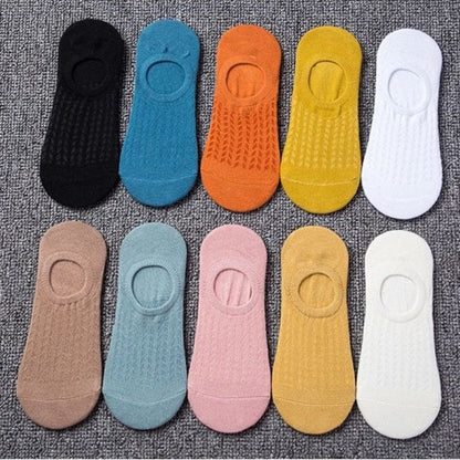 5 Pair Silicone  Ankle Low Cotton