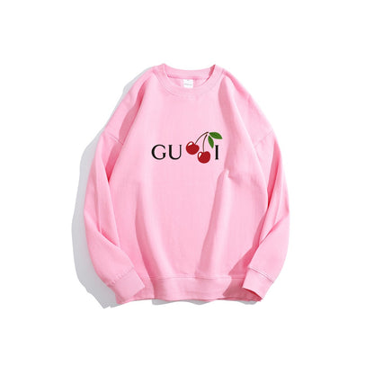 Women Cherry  Print Sweatshirt Hoodies