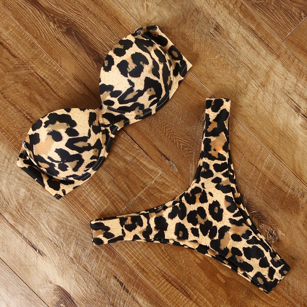 Low-waisted Leopard Swimwear