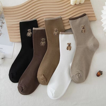 5 Pair Cartoon Feeling Boat Ankle Short Socks