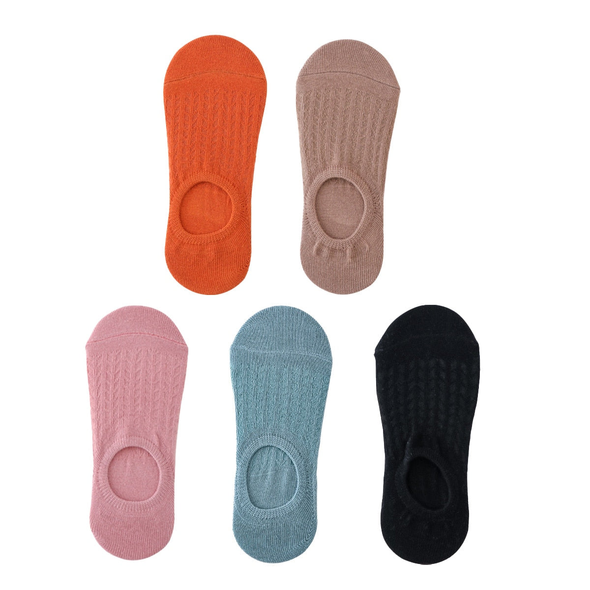 5 Pair Silicone  Ankle Low Cotton