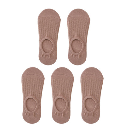 5 Pair Silicone  Ankle Low Cotton