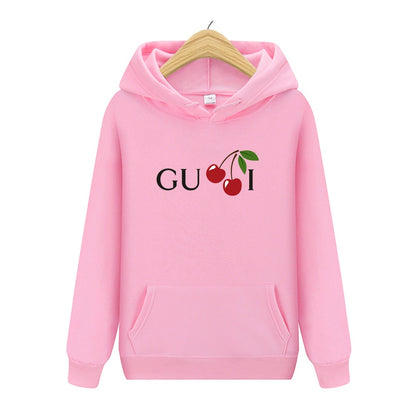 Women Cherry  Print Sweatshirt Hoodies