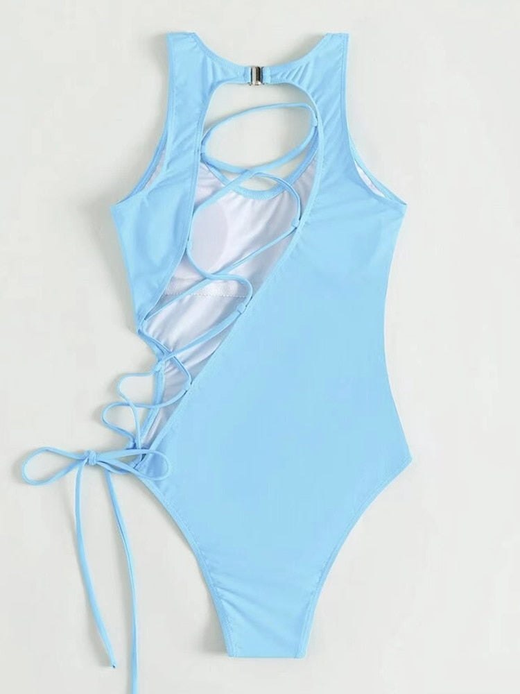 Sexy Bandage One-Piece Swimsuit