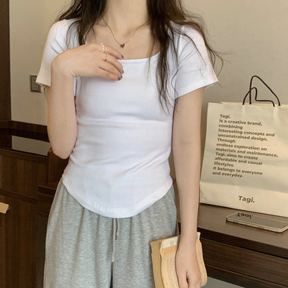 Long Sleeve Square Neck T-Shirt