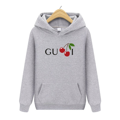 Women Cherry  Print Sweatshirt Hoodies