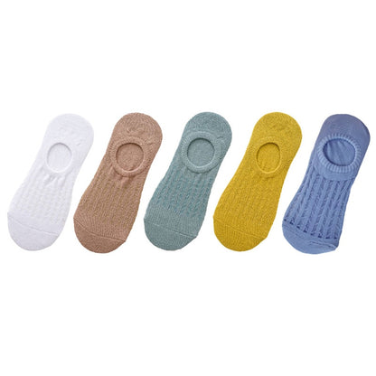 5 Pair Silicone  Ankle Low Cotton