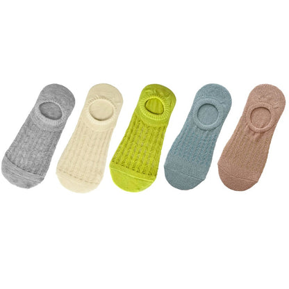 5 Pair Silicone  Ankle Low Cotton