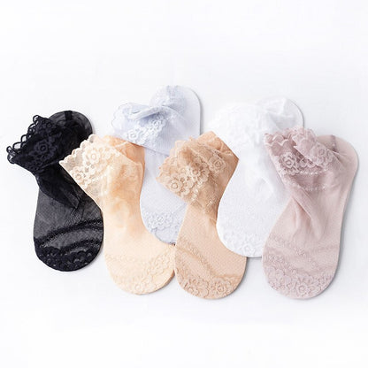 Lolita Women Invisible Lace Socks Thin