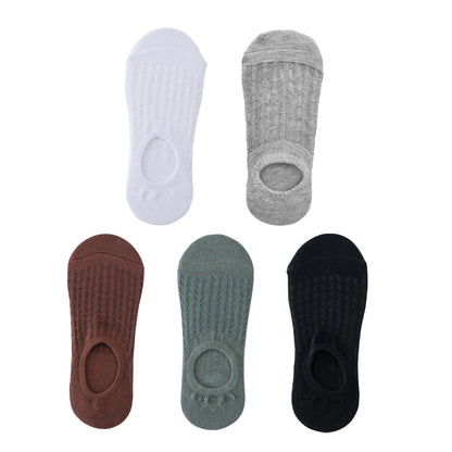 5 Pair Silicone  Ankle Low Cotton