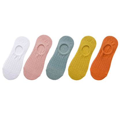 5 Pair Silicone  Ankle Low Cotton