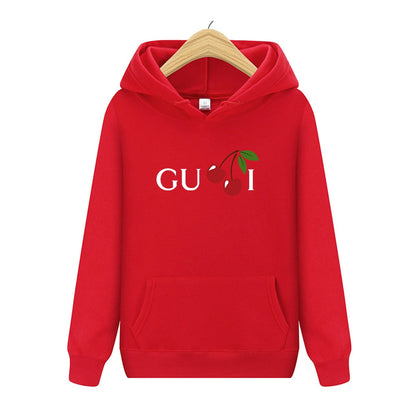 Women Cherry  Print Sweatshirt Hoodies