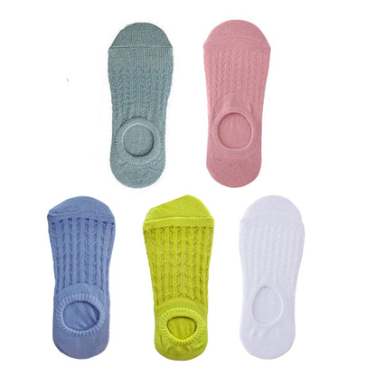 5 Pair Silicone  Ankle Low Cotton