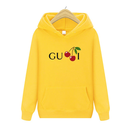 Women Cherry  Print Sweatshirt Hoodies