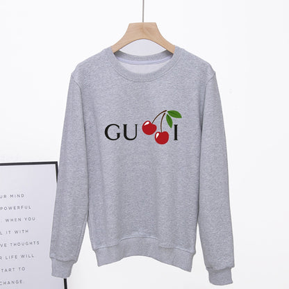 Women Cherry  Print Sweatshirt Hoodies